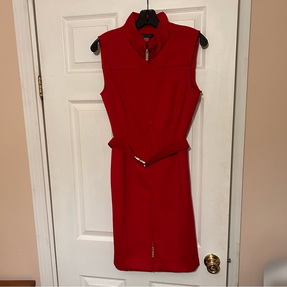 Tommy Hilfiger Elegant Red Sleeveless Dress